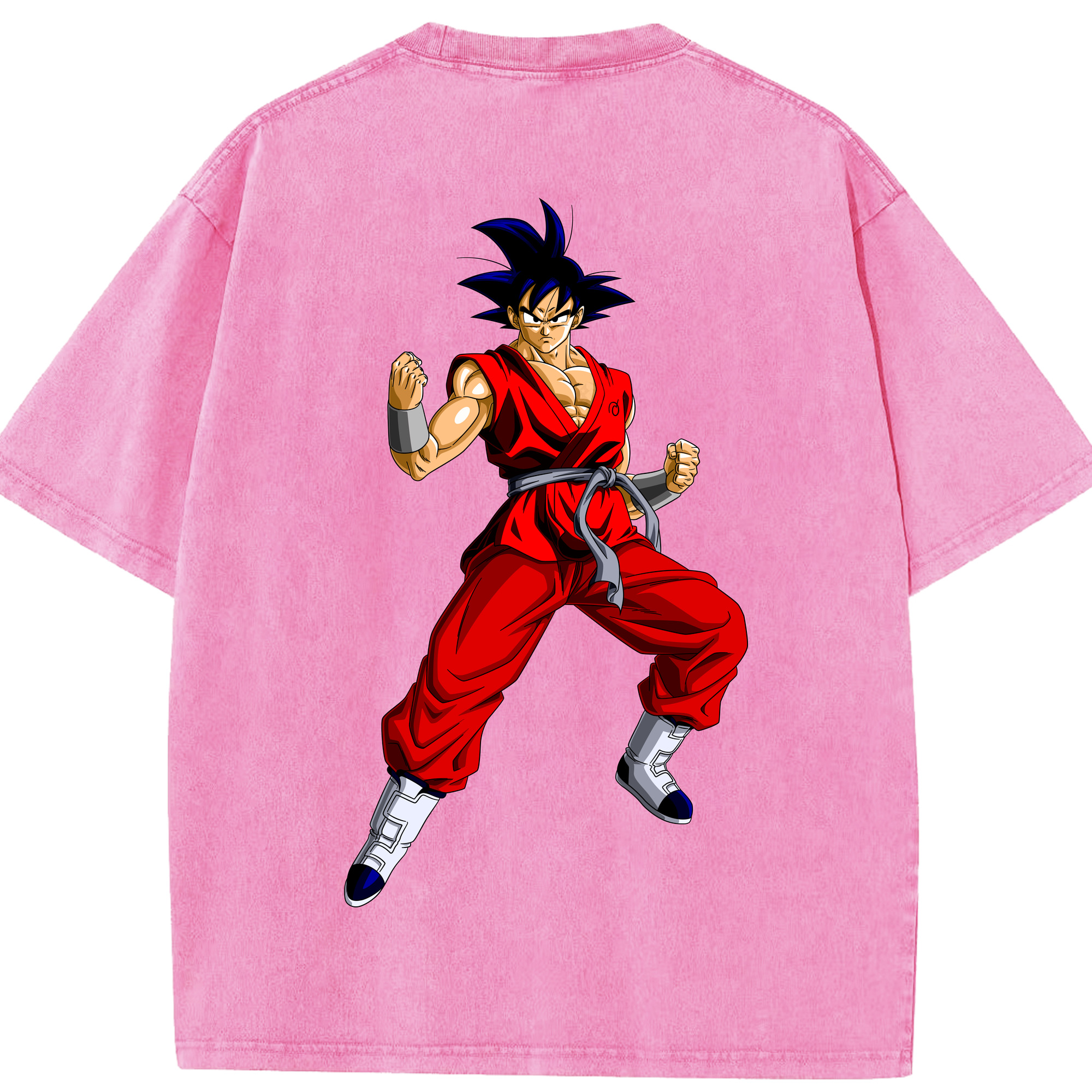 （画像用） ドラゴンボール 孫悟空（そん ごくう）Son Goku カカロット DRAGON BALL Kakarotto 綿100% ヴィンテージ風 半袖Tシャツ（背面プリント）